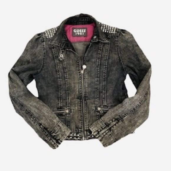 Guess Jackets & Blazers - GUESS 1981 black denim jacket small size